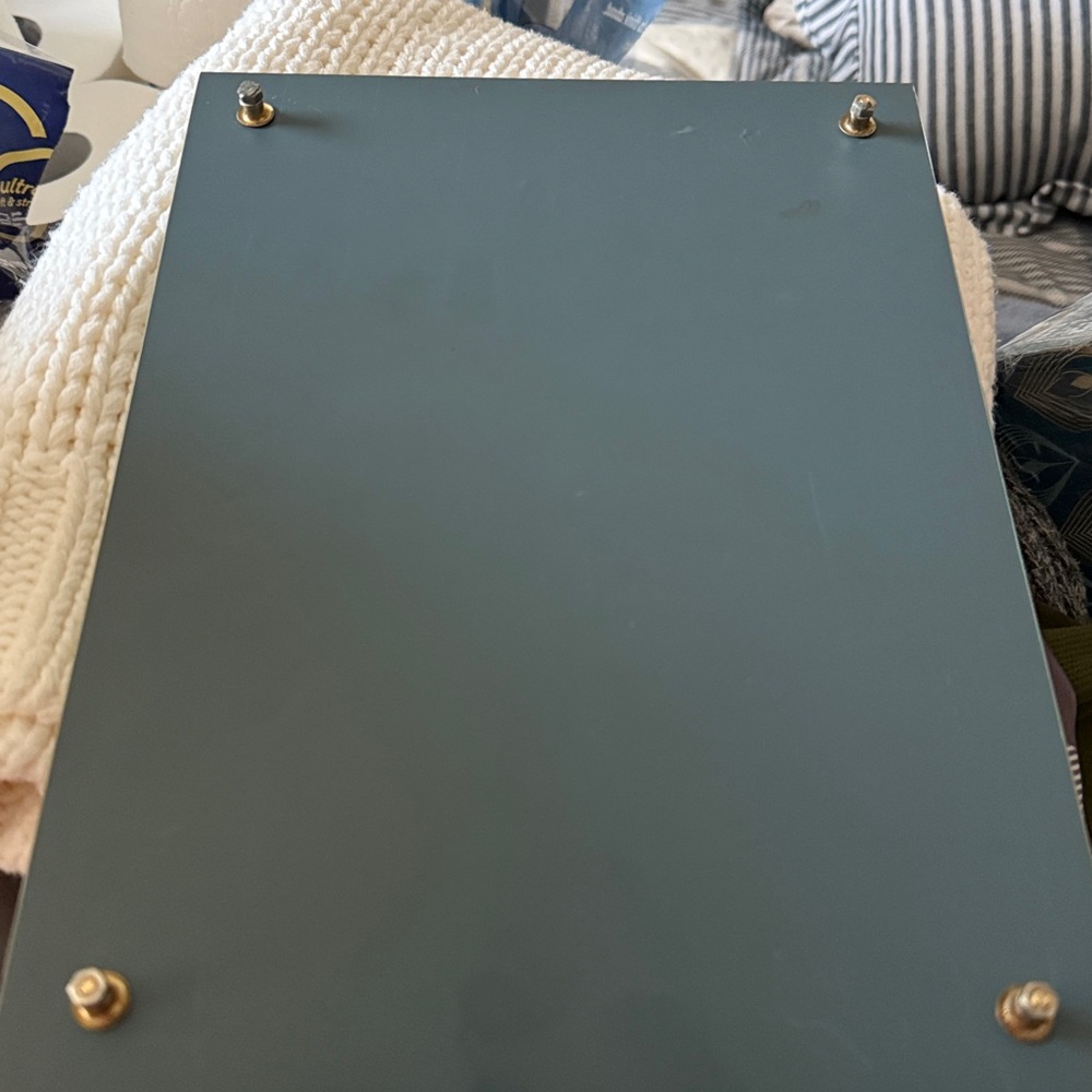 Vintage Elegant Glass Tray with Bronze Accents - Picture 2 of 3
